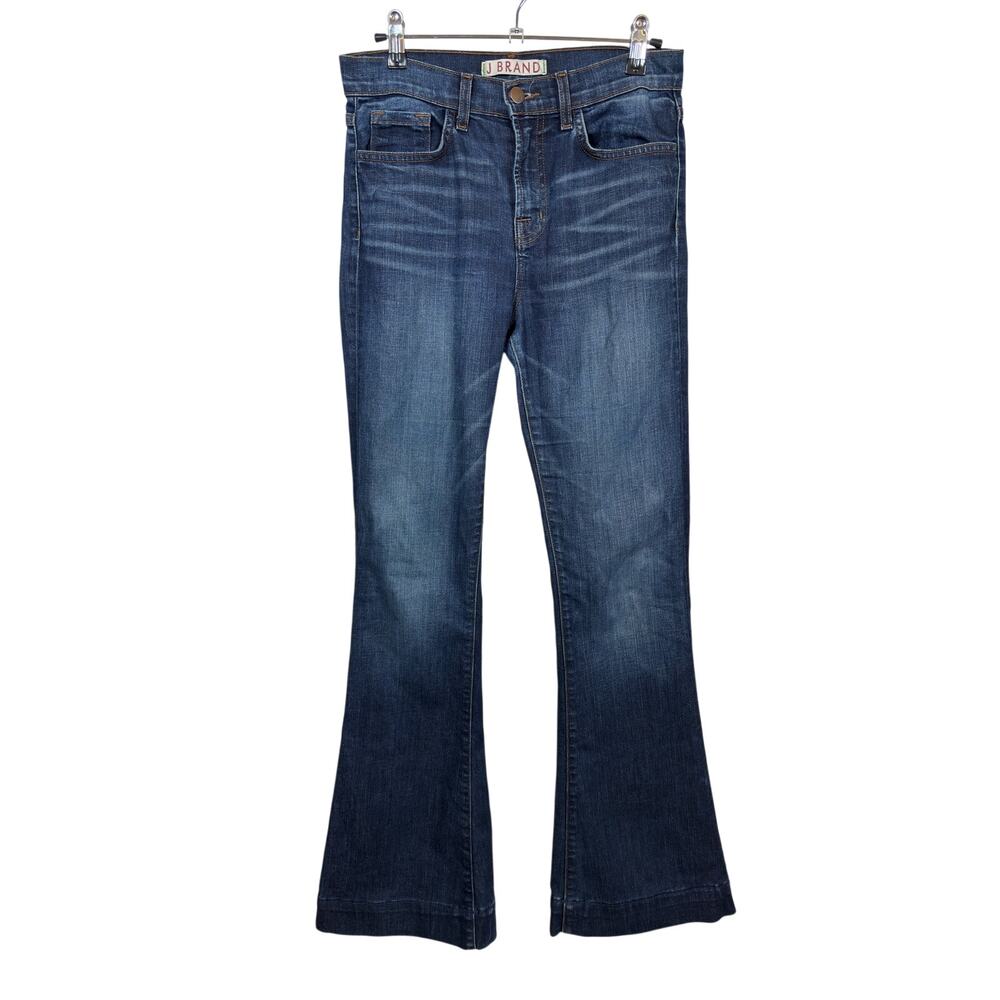 J Brand Bianca Flare Jeans Womens 26 Blue High Rise Stretch